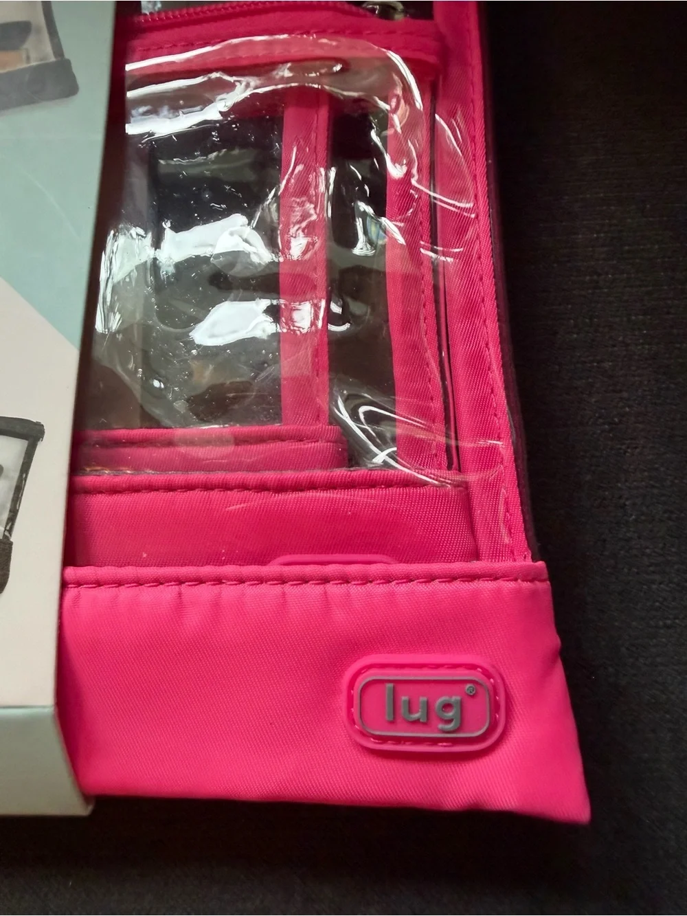 Lug Three-piece 3-piece Envelope Clearview Zip Organizer Bags – Magenta Hot Pink
